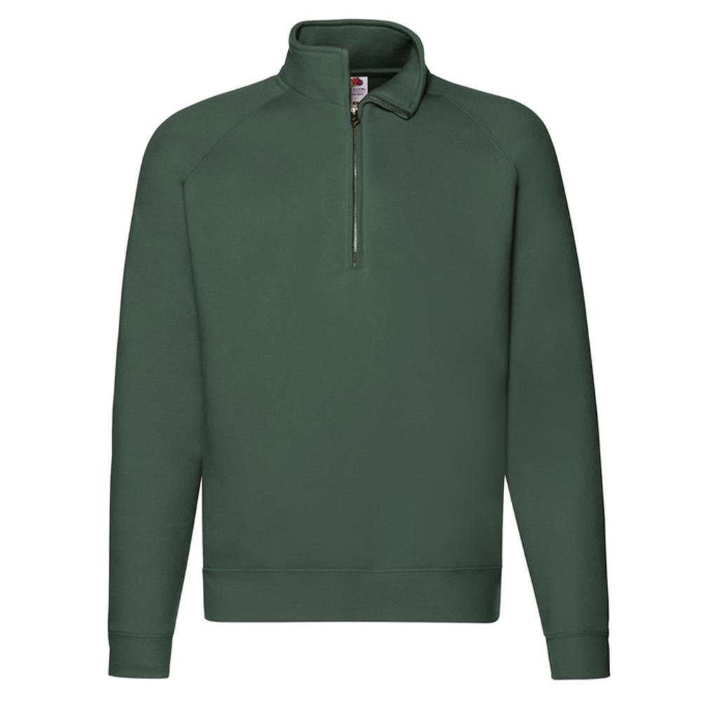 Fruit of the Loom Mens Premium Zip Neck Sweatshirt