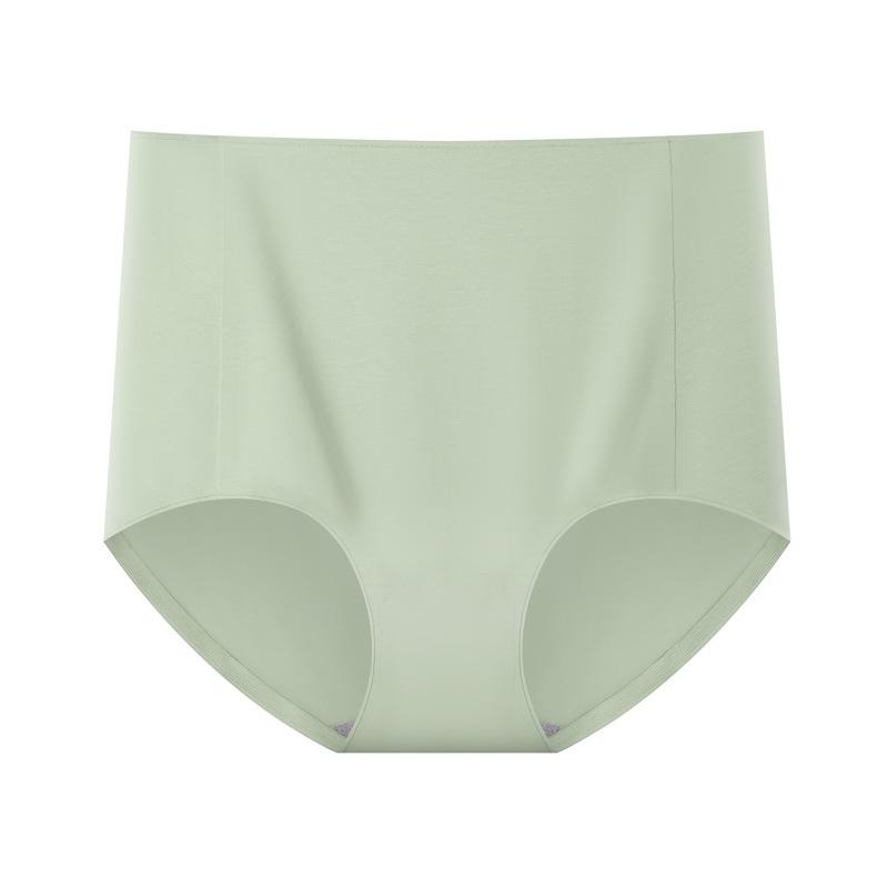Plus Size Women's Solid Color Comfortable Breathable High Waisted Briefs