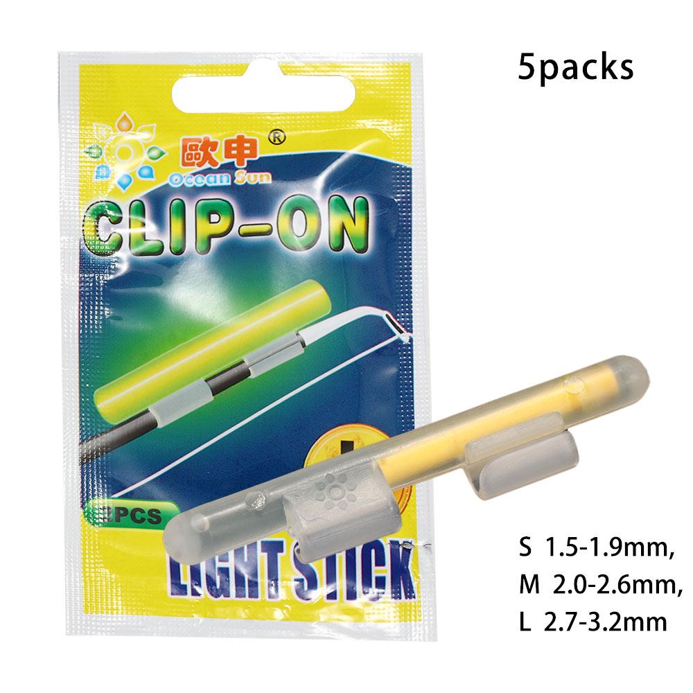 Fluorescent Tackle Clip On Fishing Rod Luminous Fishing Float Lightstick Glow Stick Light Sticks