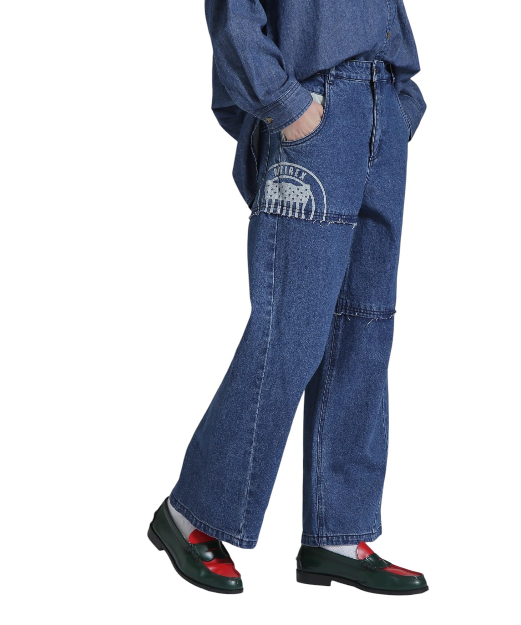

AVIREX CUTTING DENIM PANTS Women s S 432 Used 783-5111601