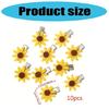 10PCS Sunflower Barrettes Soft Fabric Hair Clip with Secure Grip for Girls Women Everyday Styling Music Festival Needs