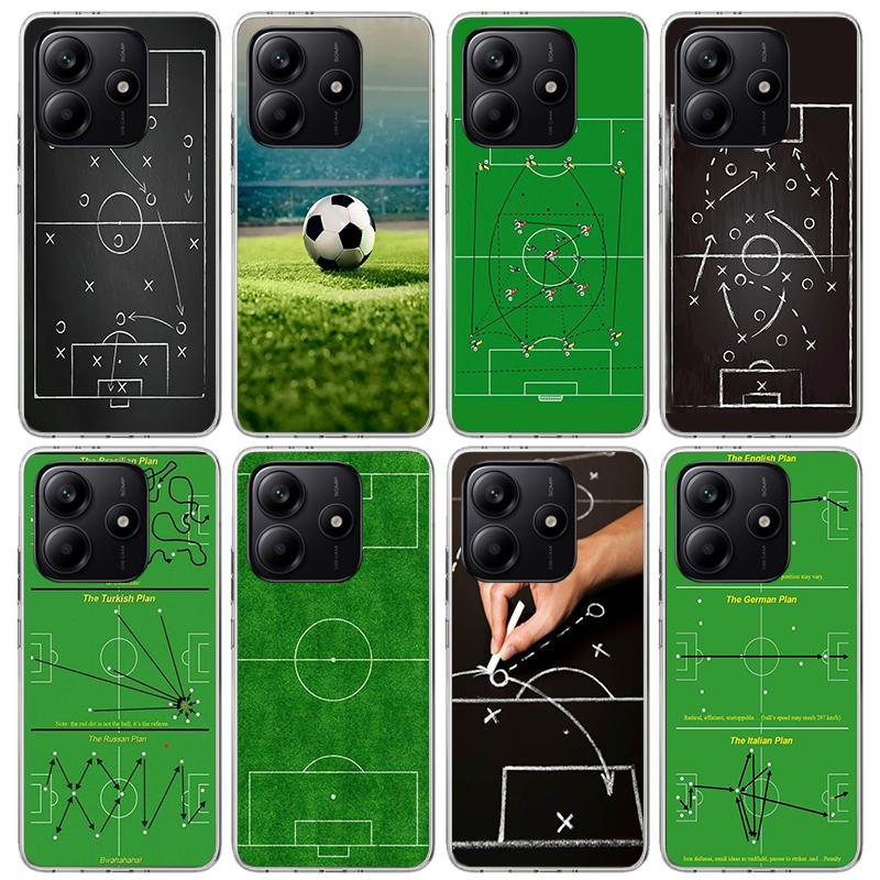 Football Soccer Tactics Time Phone Case For Xiaomi Redmi Note 15 14 14S 13 12S 12 Pro Plus 11S 11 10S 10 4G Cover 11E 11T 5G Pri