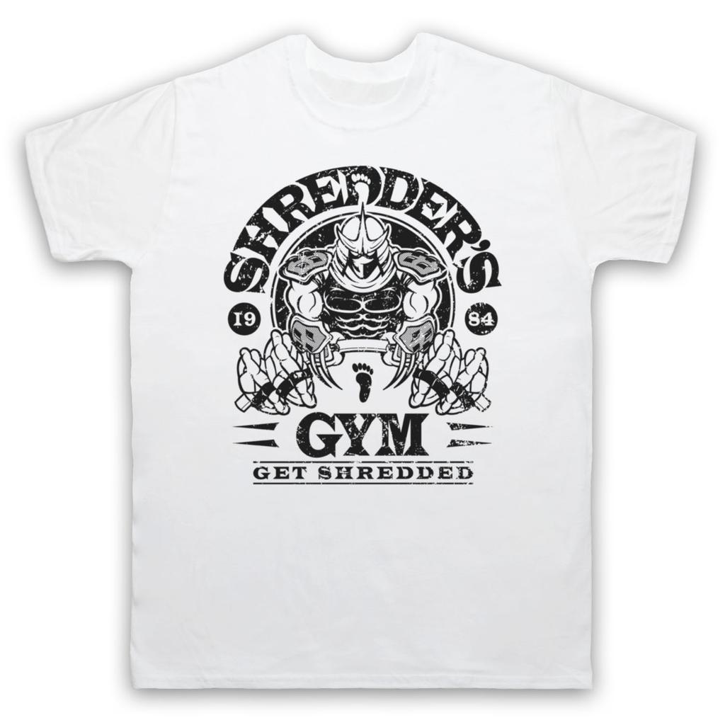 Teenage Ninja Turtles SHREDDER'S GYM Anime Print Graphic T-shirt Men's and Women's Short Sleeve Tshirt Men's Clothing Streetwear