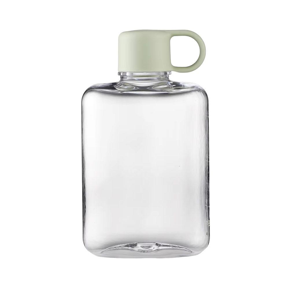 New 360ML/500ML Water Bottle Transparent Large Capacity Plastic Water Bottles Flat Portable Space Water Bottle