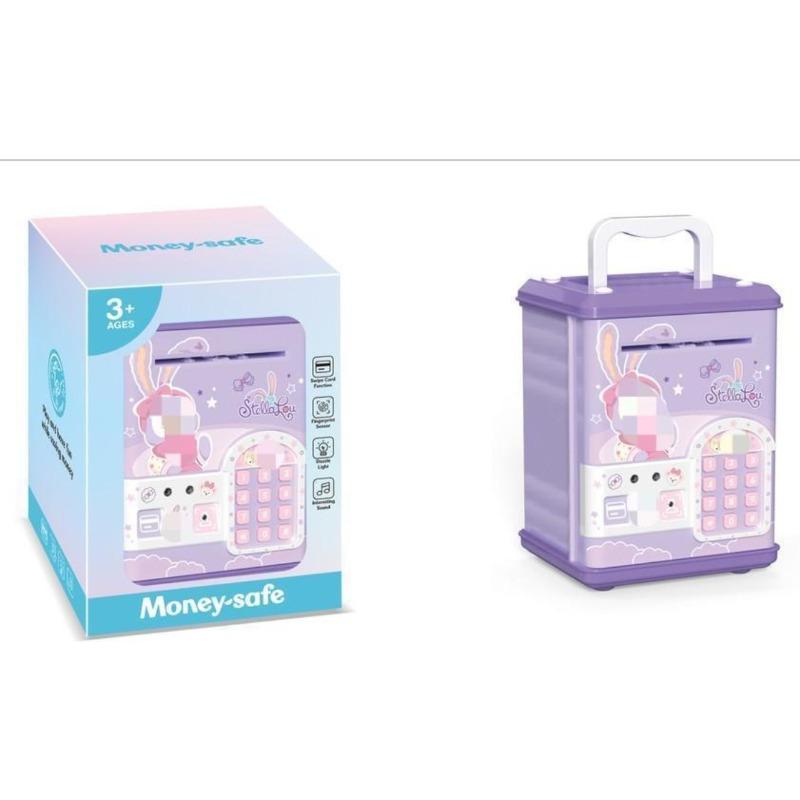 Pusculițe inteligente de desene animate - ID prin amprentă / Recunoaștere facială / Glisare card - Economii distractive și sigure pentru toate vârstele