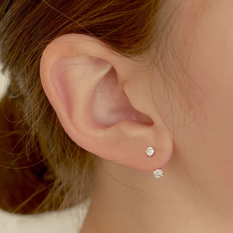 Lewe Two way clear earring