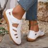 Cross Border Spring and Summer Breathable Hollow Women's Shoes with Toe Caps, Sporty Roman Sandals, Soft Soles, Mom's Hole Casual Shoes