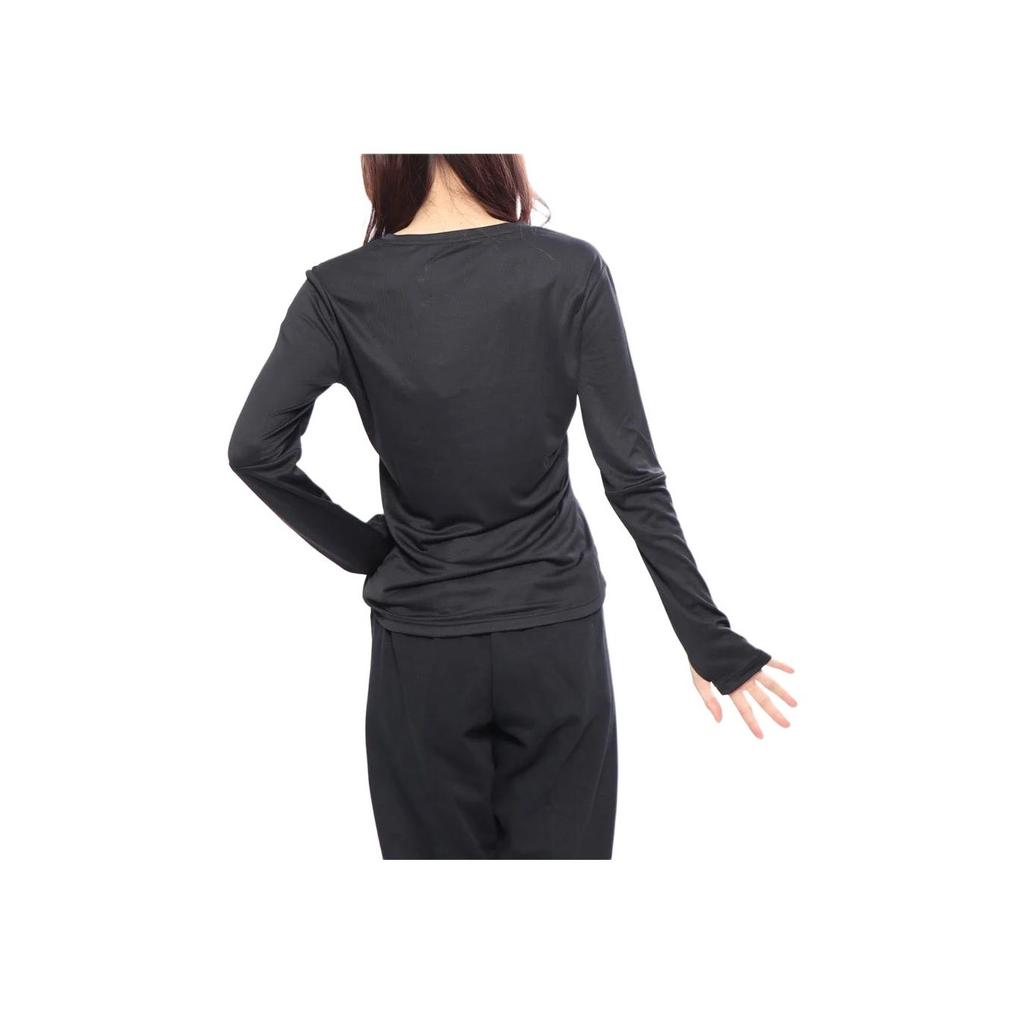 Adidas Response Round Neck Comfortable Solid Color Long Sleeve Regular T-Shirt Women Tops Black DQ2616