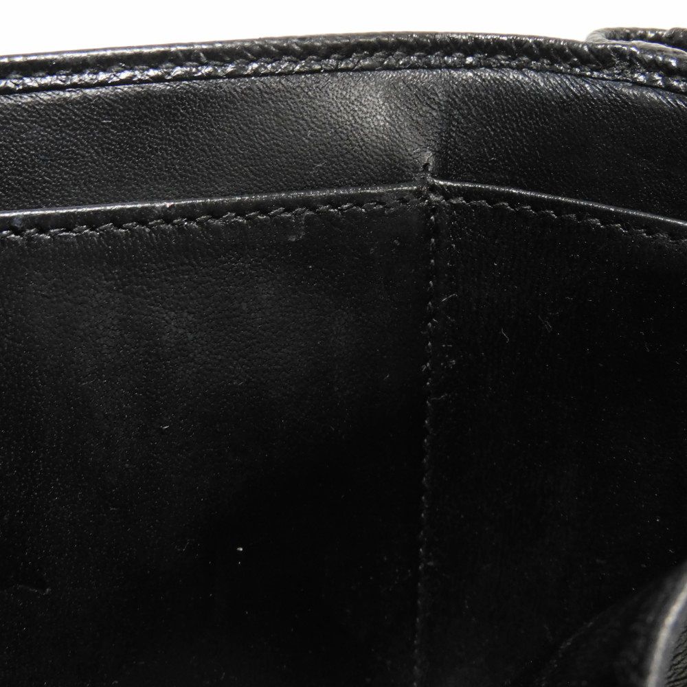 Used 11679 Trifold Wallet 288648 7942 RFID IC Chip Gold Compact Wallet Logo Clip Black Unisex from Japan AUTHENTIC