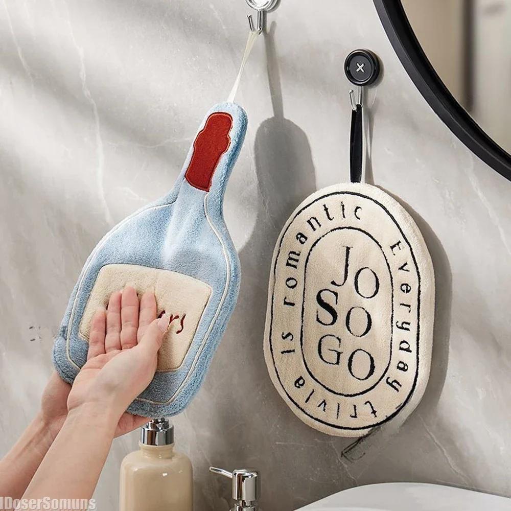 New Home Convenient Towel Thickened Double-layer Hanging Speed Dry Hand Towel Absorbent Hand Cloth Kitchen and Bathroom Foot