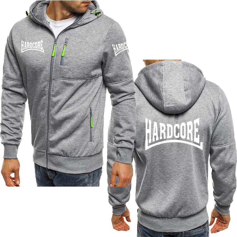 2026 Unisex men's hoodie comfortable top Hardcore printed Harajuku fashion casual Spring autumn solid color zipper jacket