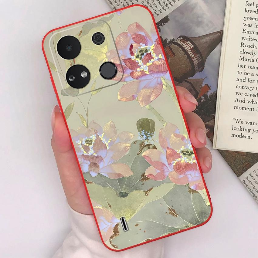 For Itel A04 A05s A16 A18 A23 A25 A26 A17 A33 A56 Phone Case Pretty Bow Pattern Fashion Shell Matte Silicone Anti Drop Protective Covers For Itel Capa