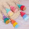 1pc Colorful 3-Layer Tassels Keychains Bohemian Simple Key Rings For DIY Handmade Key Chains Keyrings Handbag Decor Accessories