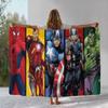 Marvel Avengers Spider Man Cartoon Flannel Blanket,Ultra Soft Warm Plush Throw for Home Bedroom Bed Sofa Cover Office Picnic