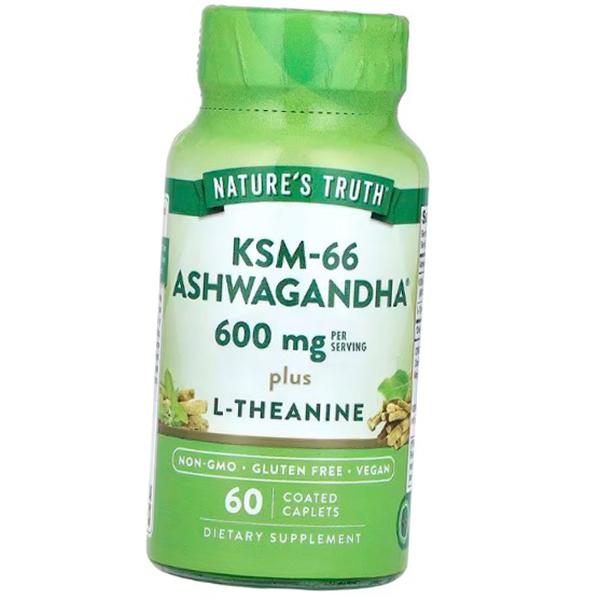 

Экстракт Ашваганды с Теанином, KSM-66 Ashwagandha Plus L-Theanine, Nature s Truth 60каплет (71509019) 60caplets