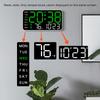 Voice-Activated Wake Up Alarm Clock Adjustable 12/24H LED Digital Wall Clock Control Temperature Date Brightness Hanging Clock