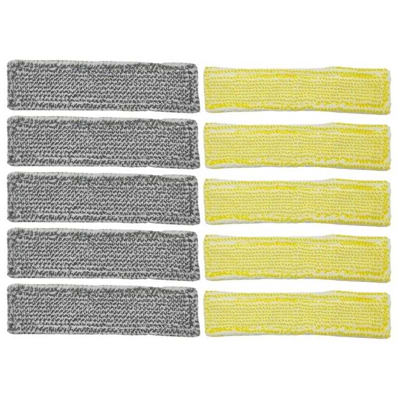 

Набор из 10 многофункциональных насадок для швабры, насадка для паровой швабры, текстура из микрофибры, насадки для швабры, подходят для различных полов и пользователей 1