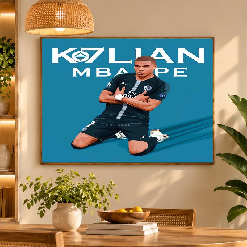 5D Diamond Painting Kylian Mbappe DIY Full Drill Diamond Art Kit Home Decoration