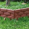 Flower Bed Edging Plastic Garden Fence Diy Edging Stones Brick Effect Lawn Edging Flower Bed Plant Border Brown Landscaping