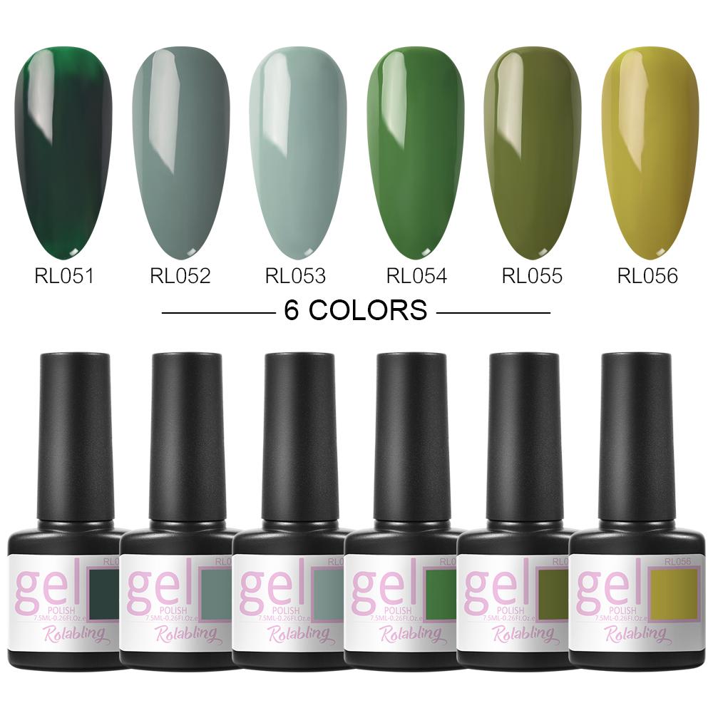 Set de lac de unghii cu gel de 6 buc 7 ml Lac de gel UV LED Lac semi-permanent pentru unghii