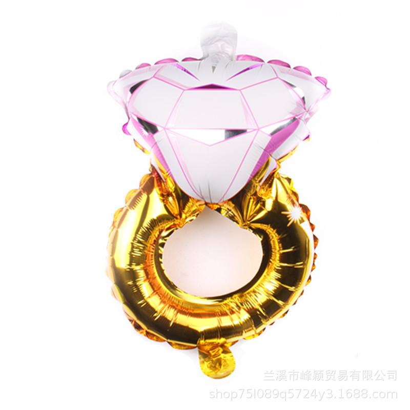 Colorful Mini Diamond Ring Balloon for Weddings & Kids' Toys