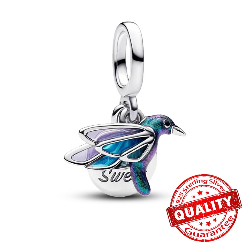 Copper Starfish Beads & Butterfly & Dragonfly Dangle Charm Fit Snake Bracelet Boutique Necklace Blue Pendant Gift