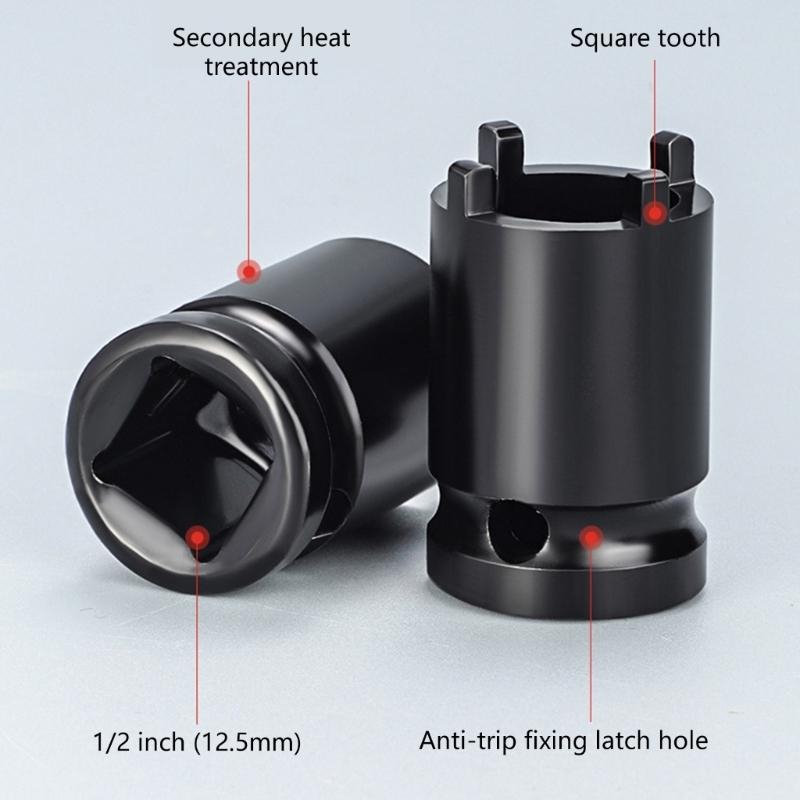 2pcs Angle Grinder Wrench Attachment 1/2Inch Socket Adapter 4Pin Driver Spanner for Cordlessly Impact Tool Removal Tool