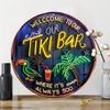 1PC 8x8 Inch Round Retro Metal Sign Welcome To Our Tiki Bar Wall Decor For Bar Home