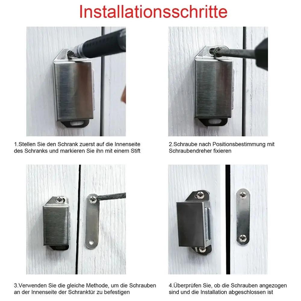 Accessories Strong Magnet Magnetic Door Catch Stainless Steel Hardware Cabinet Latches Chrome Door Magnet