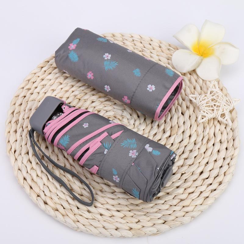 Mini umbrelă mică de buzunar pentru femei, umbrelă de soare anti UV, umbrelă de ploaie rezistentă la vânt, umbrelă portabilă pliabilă pentru băiat și fată