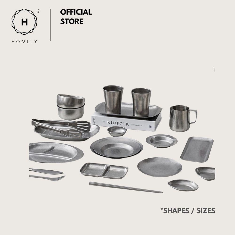 Homlly Tonii Flake Texture 304 Stainless Steel Spoon Fork Knife Cutlery Set (X4PCS)