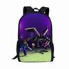 Square Man School Bag Cartoon Backpack Minecraft Backpack Game Printing Large Capacity