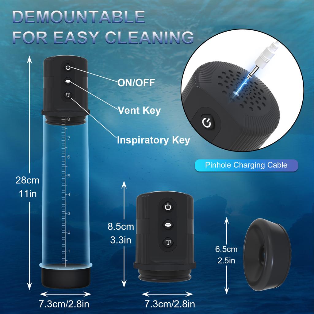 Electric Penis Pump for Enlargement Man Vacuum Pump Enlargement Extend Pump Male Masturbator Penile Bigger Trainer Adult Sex Toy