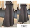 Women's High-Waist Wool Knit Midi Skirt, A-line, Solid Color, Autumn/Winter 2026