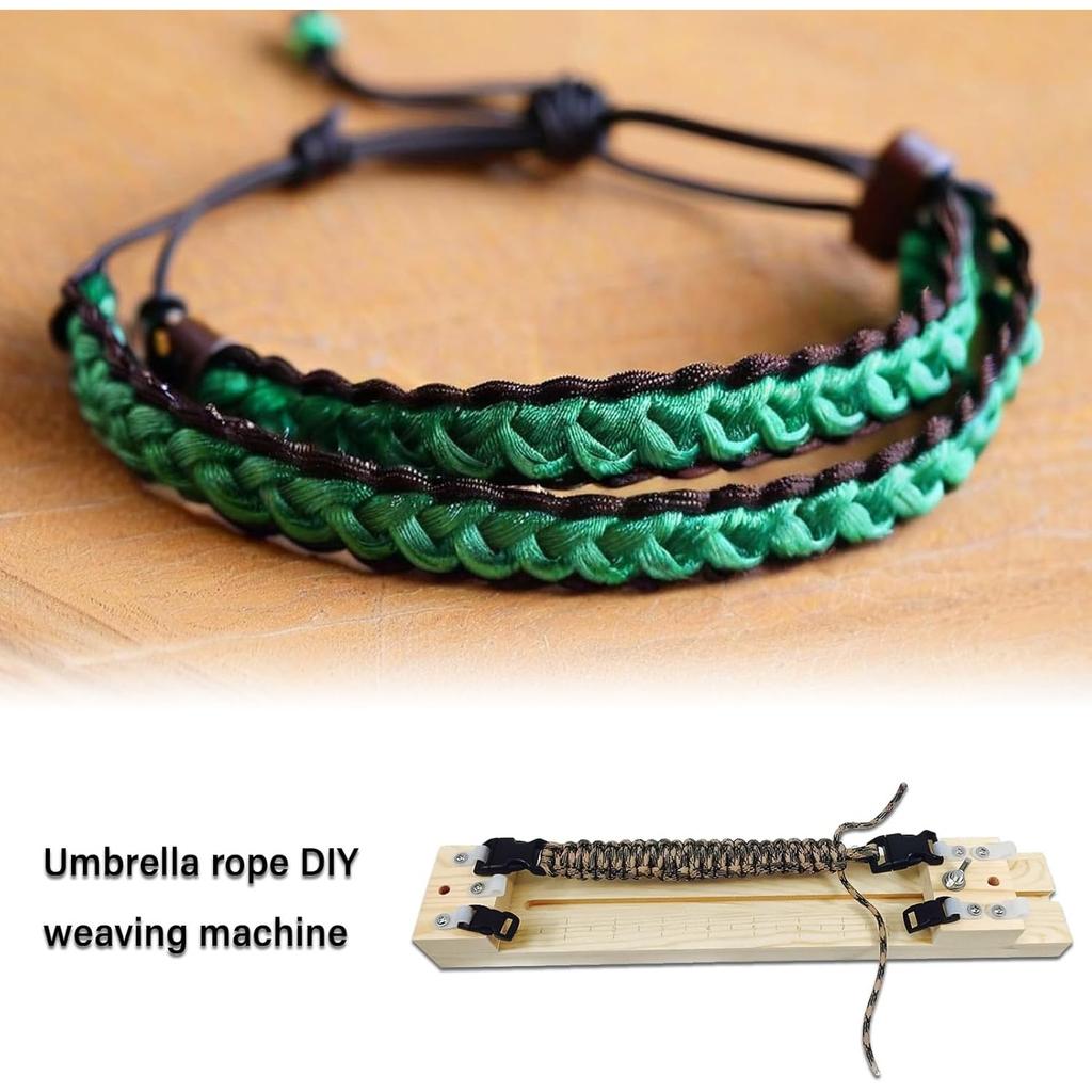 Paracord Jig DIY Wood Bracelet Maker Wristband Knitting Tool Sets Adjustable Length Wooden Parachute Cord Braiding Making Tools