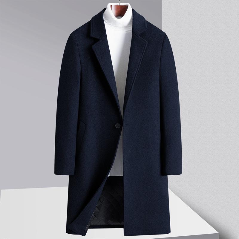 

2024 Autumn/Winter Thin Wool Coat for Middle-Aged & Young Men L
