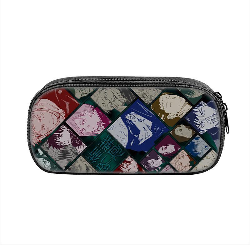 Jujutsu Kaisen Anime Character Print Student Single Layer Stationery Storage Bag For Students And Teenagers