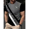 A Men's Personalized Pattern Printed Short-sleeved T-shirt for Comfortable and Breathable Summer Wear