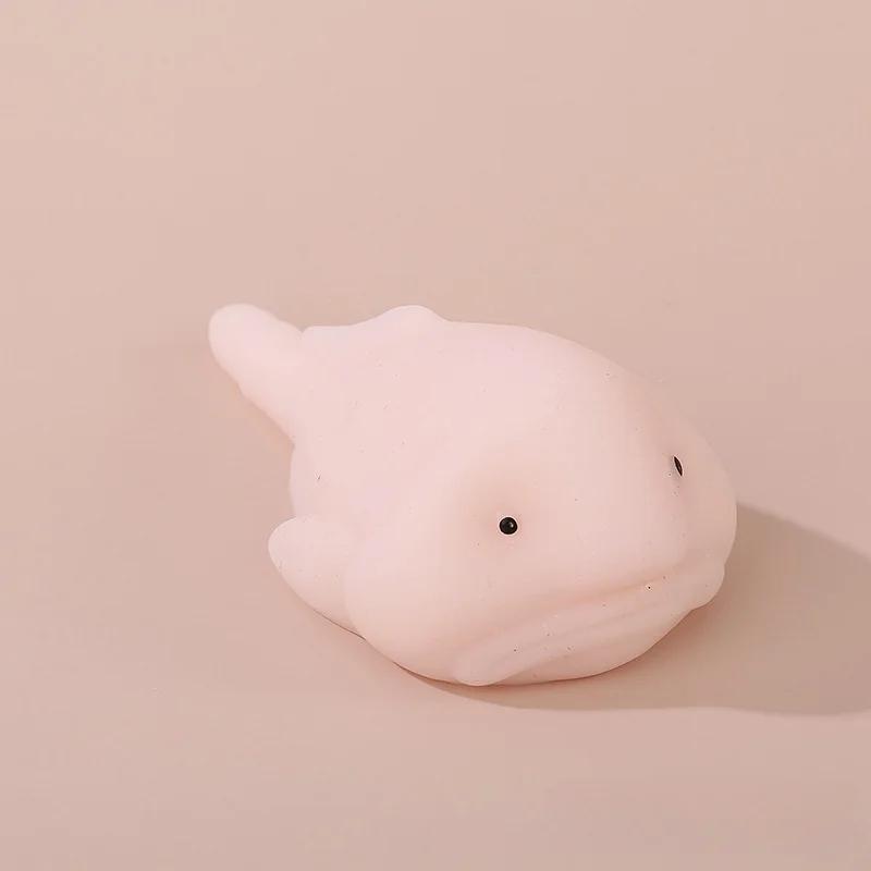 Kreative Blobfisch-Figuren Fidget Ausdruck Spaßvogel Fisch Statue Dehnbares Quetsch-Tierfigur Niedliche Sensorische Heimdekoration