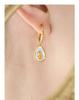 Korean Trendy Avocado Shell Earrings: Geometric, Colorful, Elegant Ear Studs