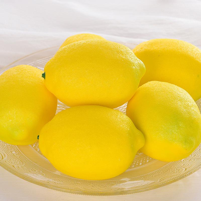 10pcs Artificial Fruit Lemon Lifelike Faux Foam Fruits Home Table Decoration Photography Props Imitation Fruits Model Simulation