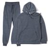 Felpa + Pantaloni Monocolore da Uomo per Primavera Autunno Set Due Pezzi Set Sportivo Casual Tuta da Ginnastica da Uomo