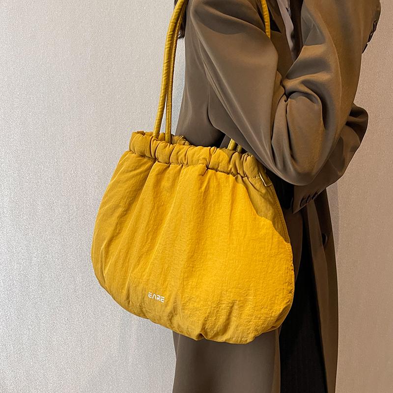 Large capacity handbags for women Winter string canvas Female bag Casual solid color Messenger Shoulder bag ladies purse