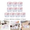 10 Pieces Clear Cosmetic Glass Jar Cream Container Pot for Skin Care Eye Shadow Remover Creams
