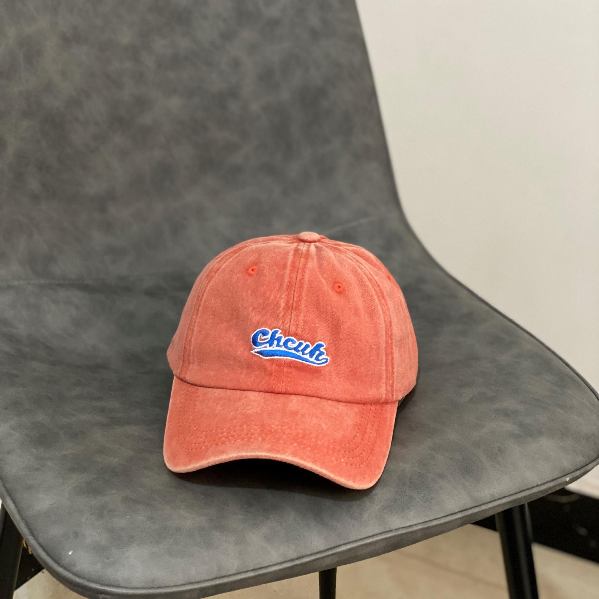 

Мужская бейсболка Tide в стиле ретро с вышитыми буквами, мягкая кепка для весны и лета, женская M（56-58cm）