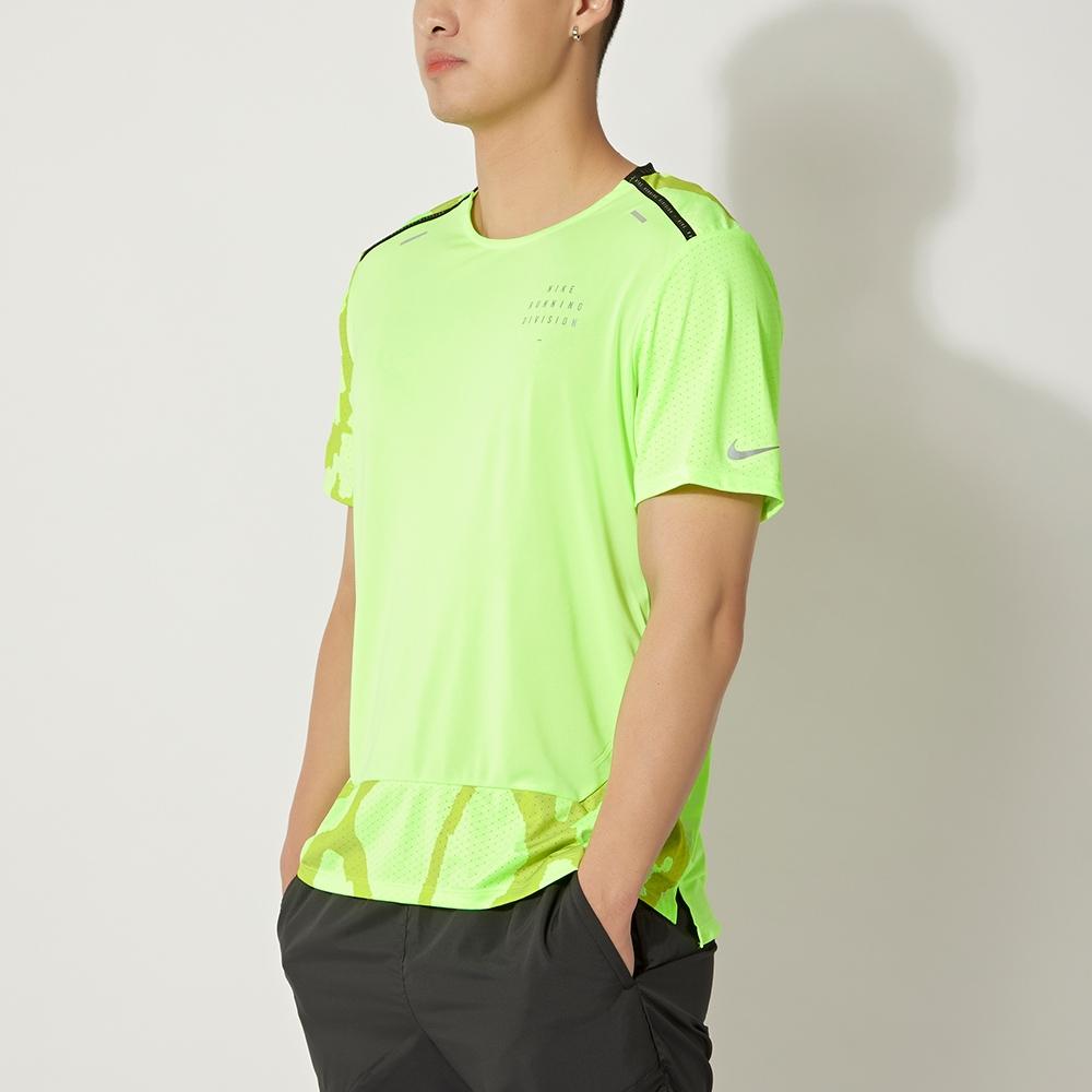 Nike Logo Print Training Casual Round Neck Short Sleeve T-Shirt Men Tops Green DQ4758-358