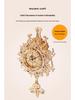 3D Wooden Stereo Puzzle Retro Wall Clock Model Ornament for Children's Early Education Play