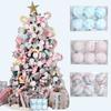 6 Pack 6cm Macaroon Color Christmas Ball Donuts Candy Rainbow Xmas Tree Ball Christmas Foam Decorative Hanging Ornament