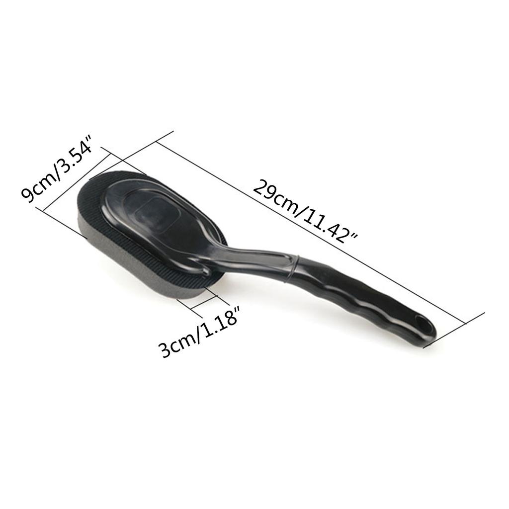 Tire Shine Applicator Tire Dressing Applicator Pad Tire Sponge Applicator Curved Tire Detail Sponge with Handle