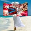 Classic Japanese Element Cartoon ONE PIECE Monkey D. Luffy Beach Towel Outdoor Camping Vacation Swimming Beach Towel Outdoor Absorbent Bath Towel Y18